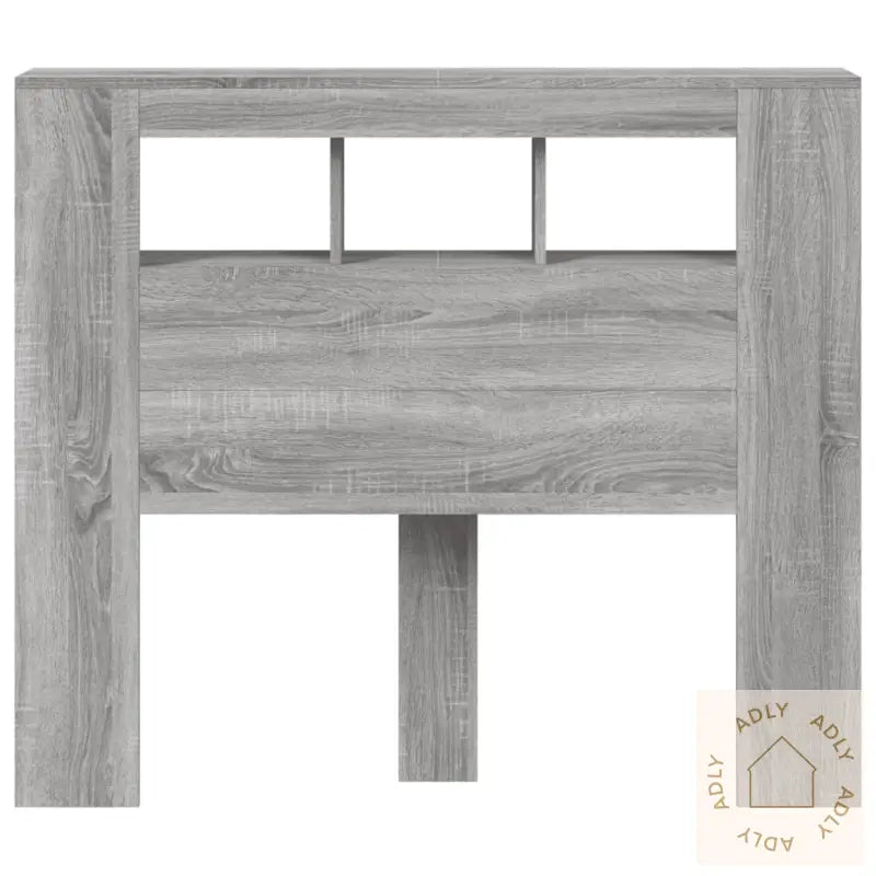 Sengegavl Med Led Grå Sonoma 120X18,5X103,5 Cm Konstruert Tre