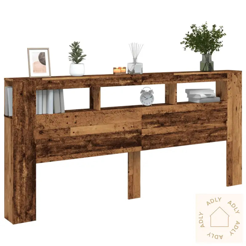 Sengegavl Med Led Gammelt Tre 220X18,5X103,5 Cm Konstruert Tre