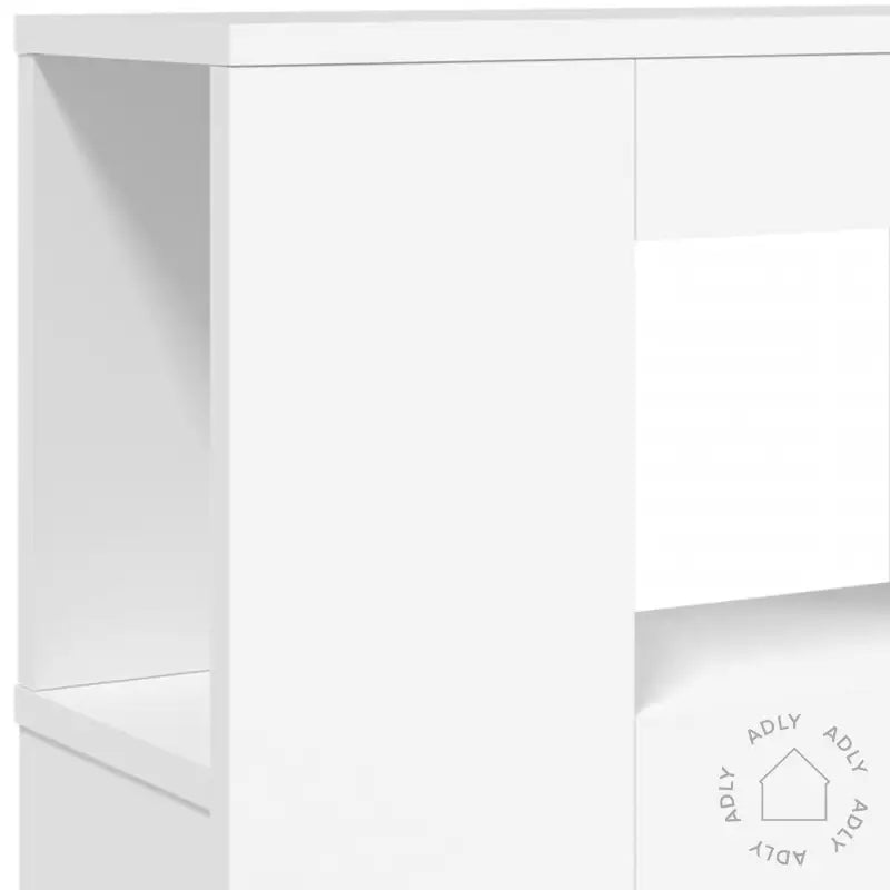 Sengegavl Med Led Hvit 180X18,5X103,5 Cm Konstruert Tre