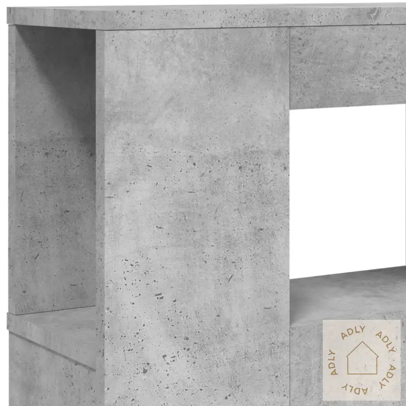 Sengegavl Med Led Betonggrå 180X18,5X103,5 Cm Konstruert Tre