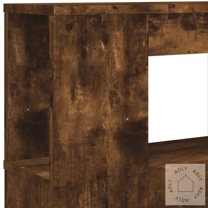 Sengegavl Med Led Røkt Eik 180X18,5X103,5 Cm Konstruert Tre