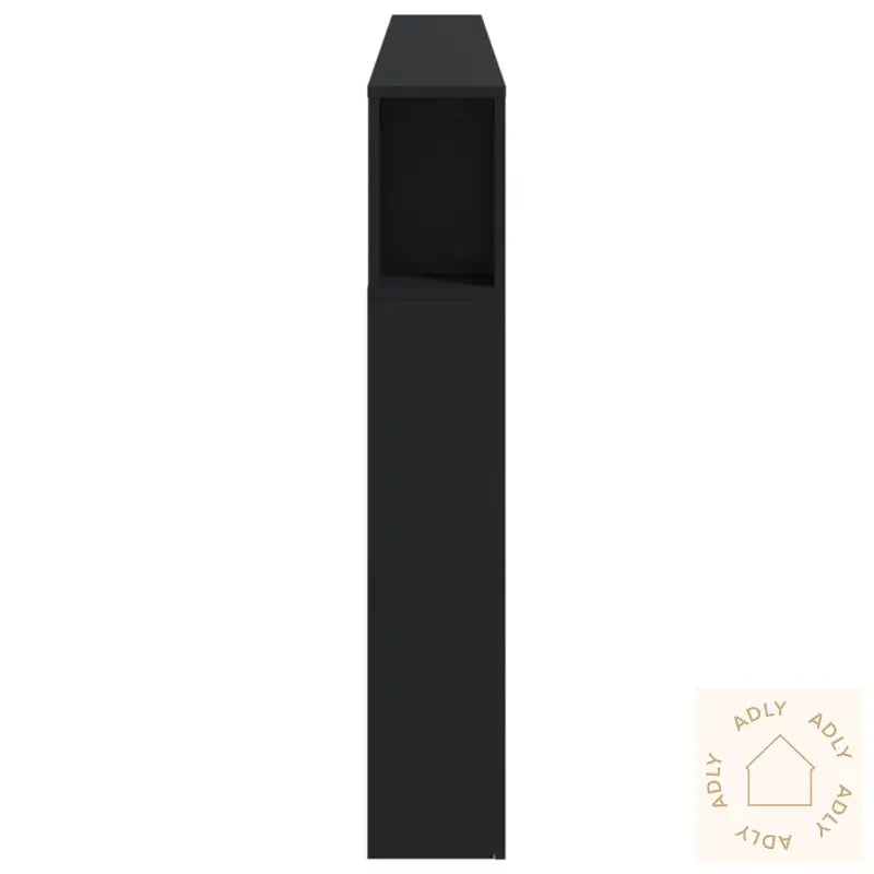 Sengegavl Med Led Svart 220X18,5X103,5 Cm Konstruert Tre