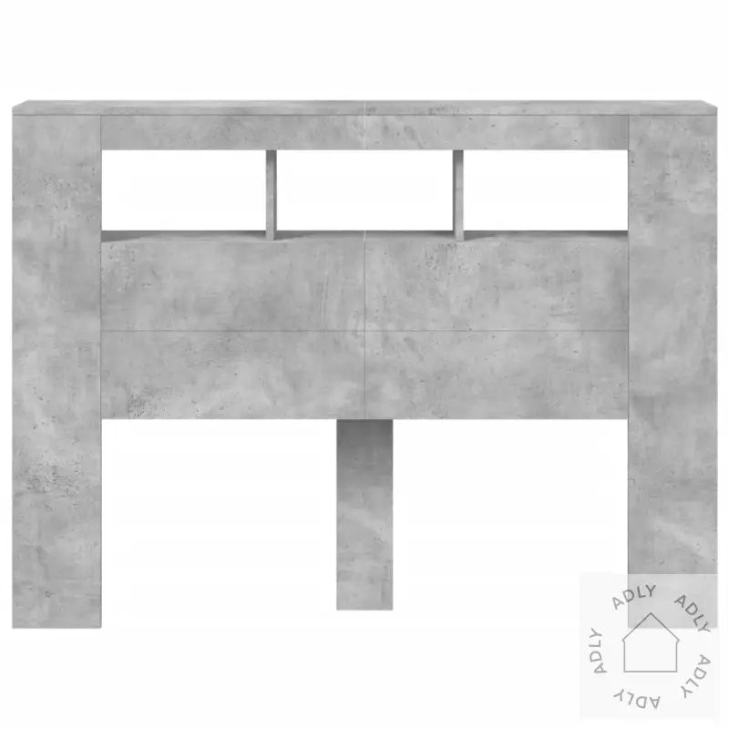 Sengegavl Med Led Betonggrå 140X18,5X103,5 Cm Konstruert Tre