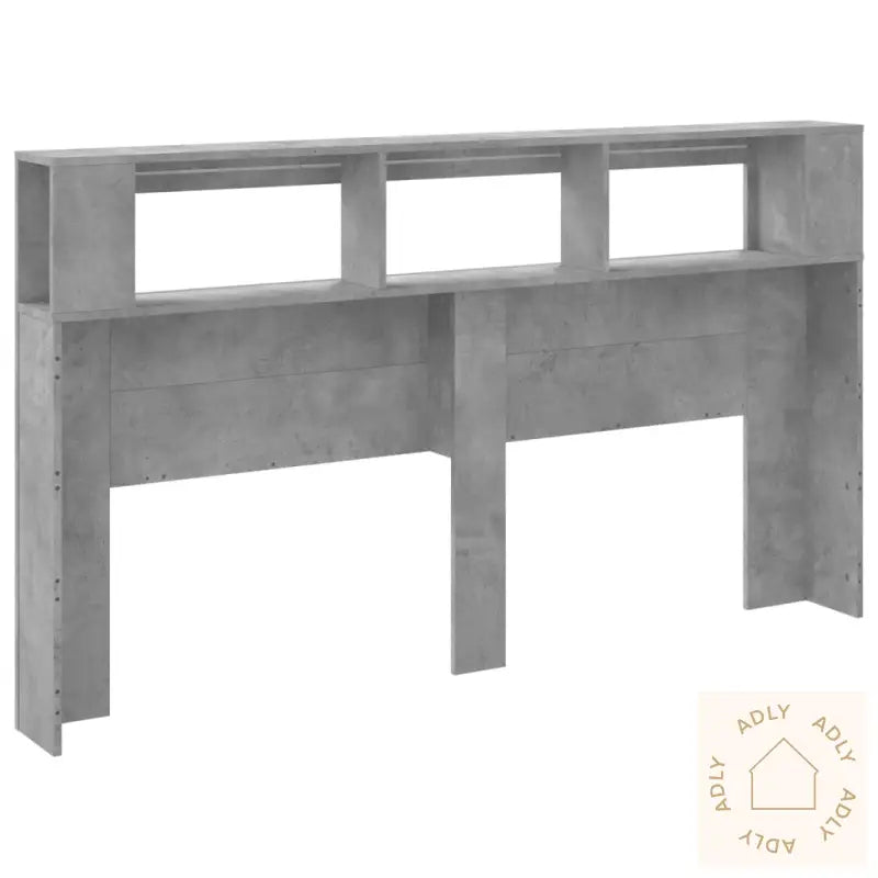 Sengegavl Med Led Betonggrå 180X18,5X103,5 Cm Konstruert Tre