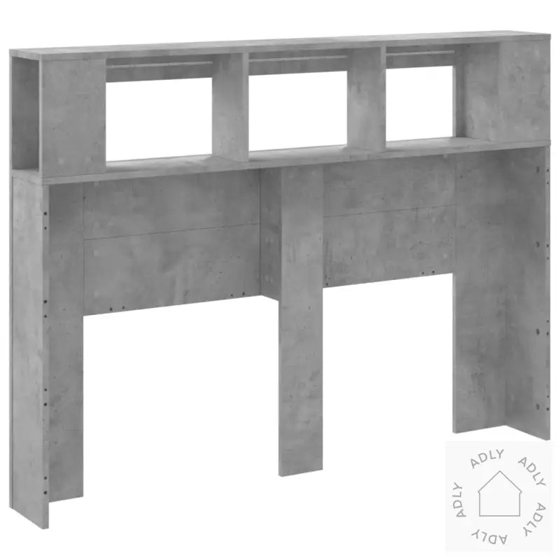 Sengegavl Med Led Betonggrå 140X18,5X103,5 Cm Konstruert Tre