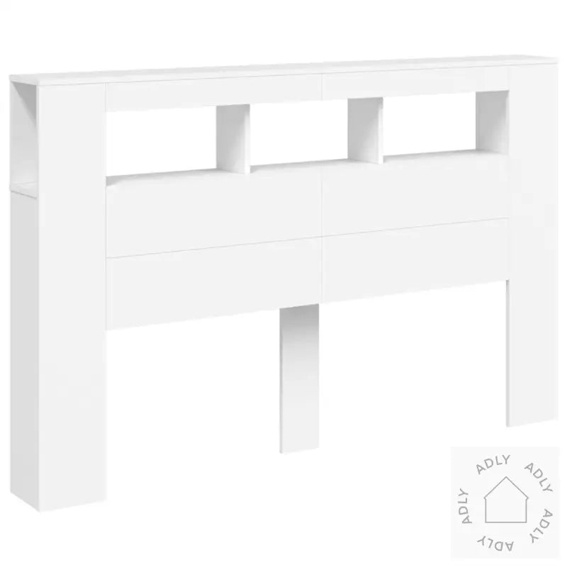 Sengegavl Med Led Hvit 160X18,5X103,5 Cm Konstruert Tre