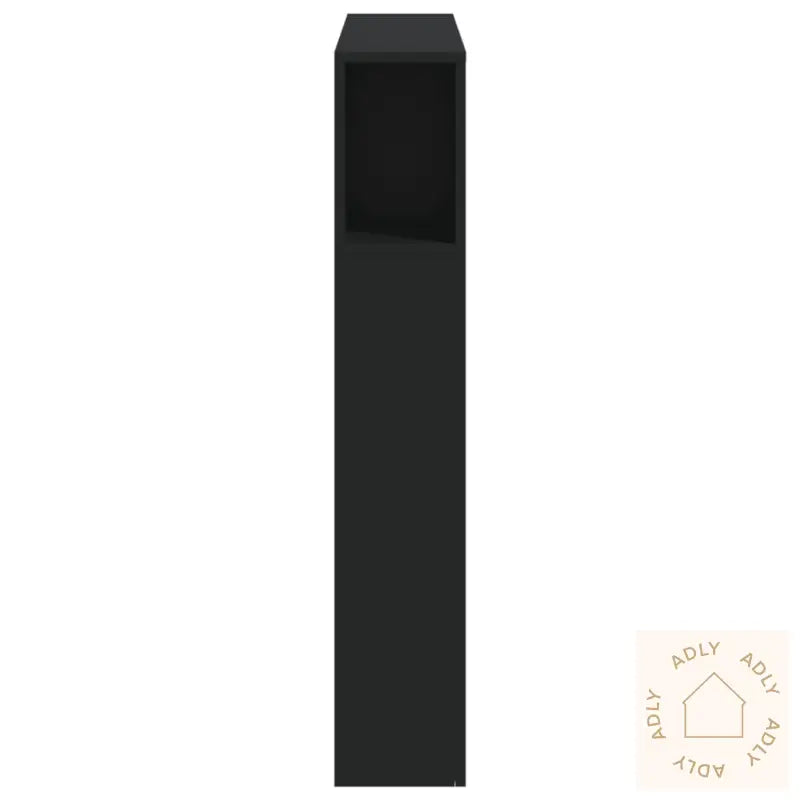 Sengegavl Med Led Svart 100X18,5X103,5 Cm Konstruert Tre