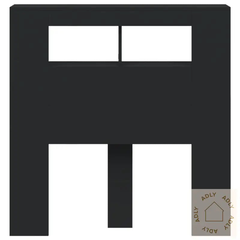 Sengegavl Med Led Svart 100X18,5X103,5 Cm Konstruert Tre