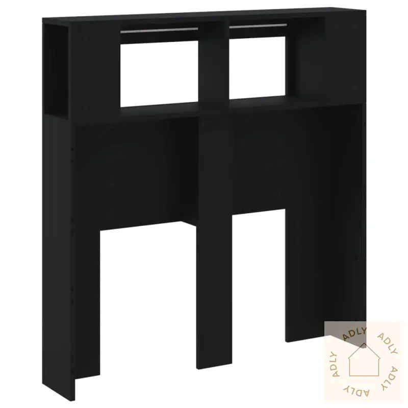 Sengegavl Med Led Svart 100X18,5X103,5 Cm Konstruert Tre