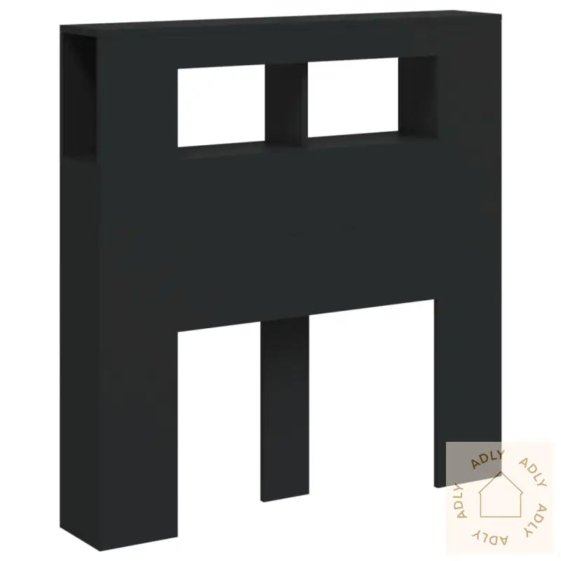 Sengegavl Med Led Svart 100X18,5X103,5 Cm Konstruert Tre
