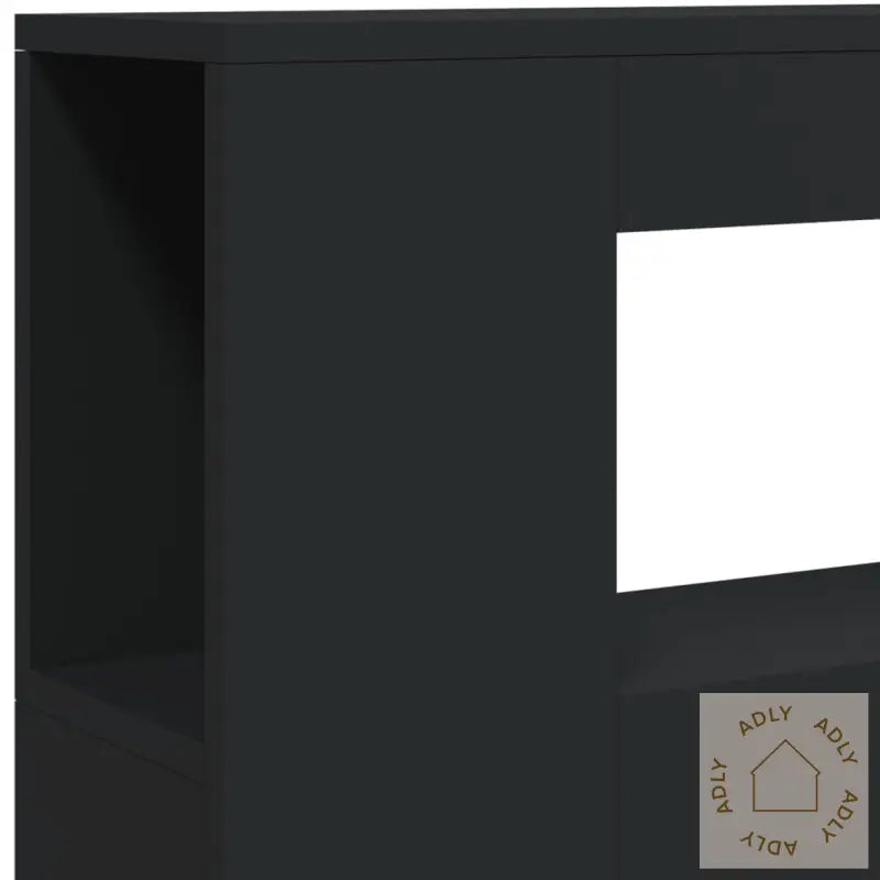 Sengegavl Med Led Svart 100X18,5X103,5 Cm Konstruert Tre