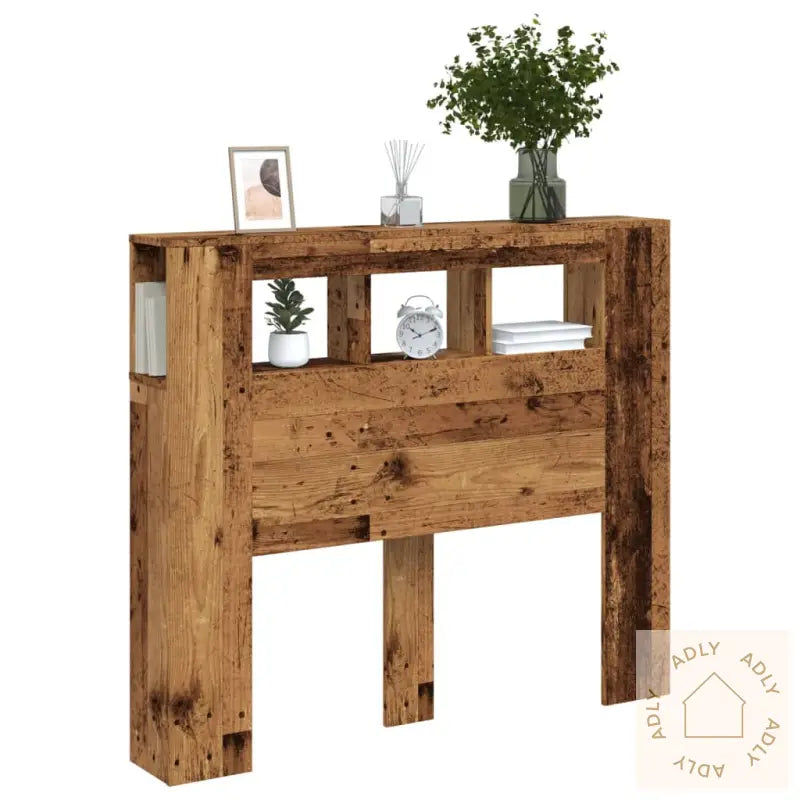Sengegavl Med Led Gammelt Tre 120X18,5X103,5 Cm Konstruert Tre