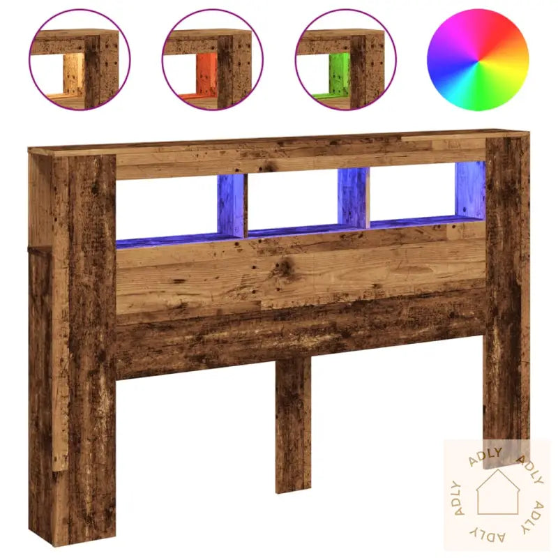 Sengegavl Med Led Gammelt Tre 160X18,5X103,5 Cm Konstruert Tre