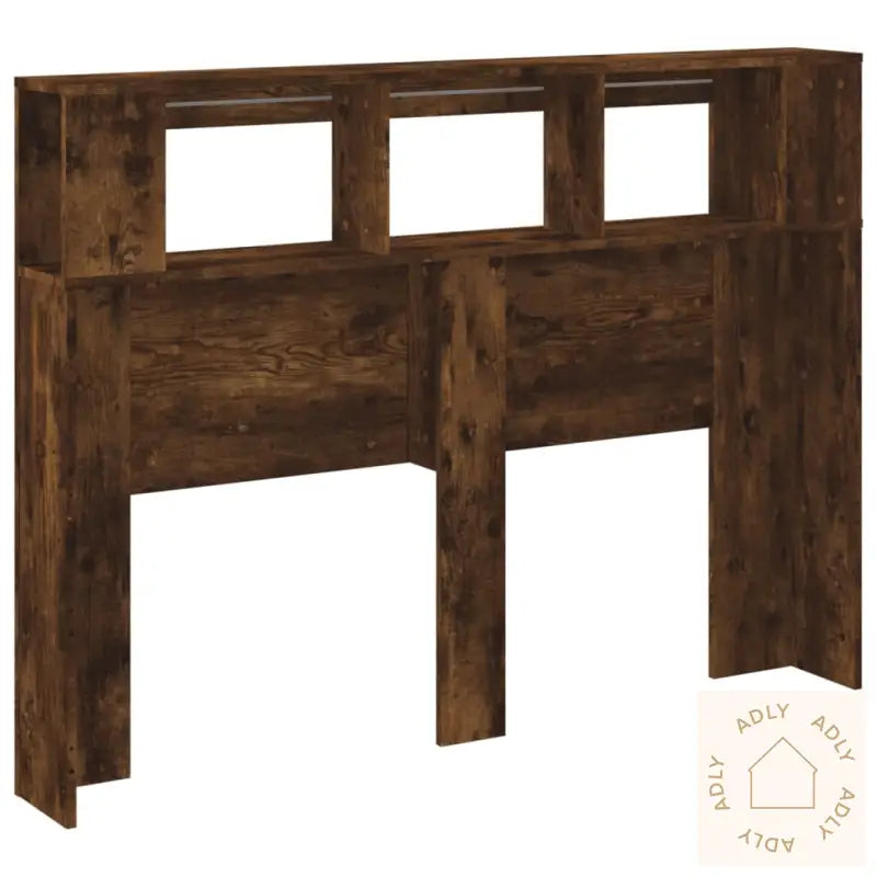 Sengegavl Med Led Røkt Eik 140X18,5X103,5 Cm Konstruert Tre
