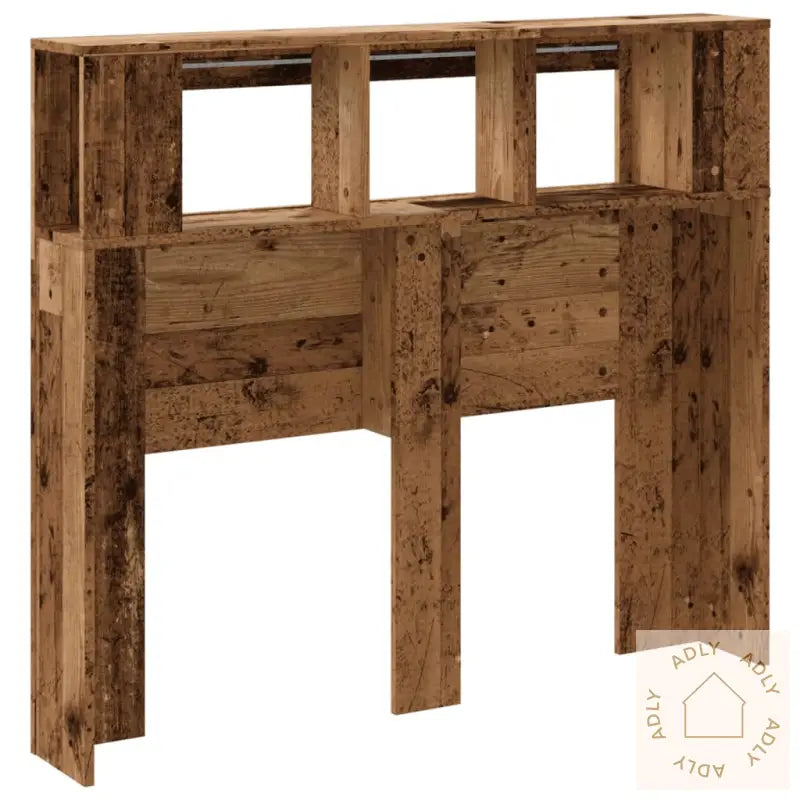 Sengegavl Med Led Gammelt Tre 120X18,5X103,5 Cm Konstruert Tre