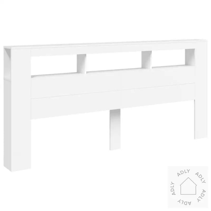 Sengegavl Med Led Hvit 220X18,5X103,5 Cm Konstruert Tre