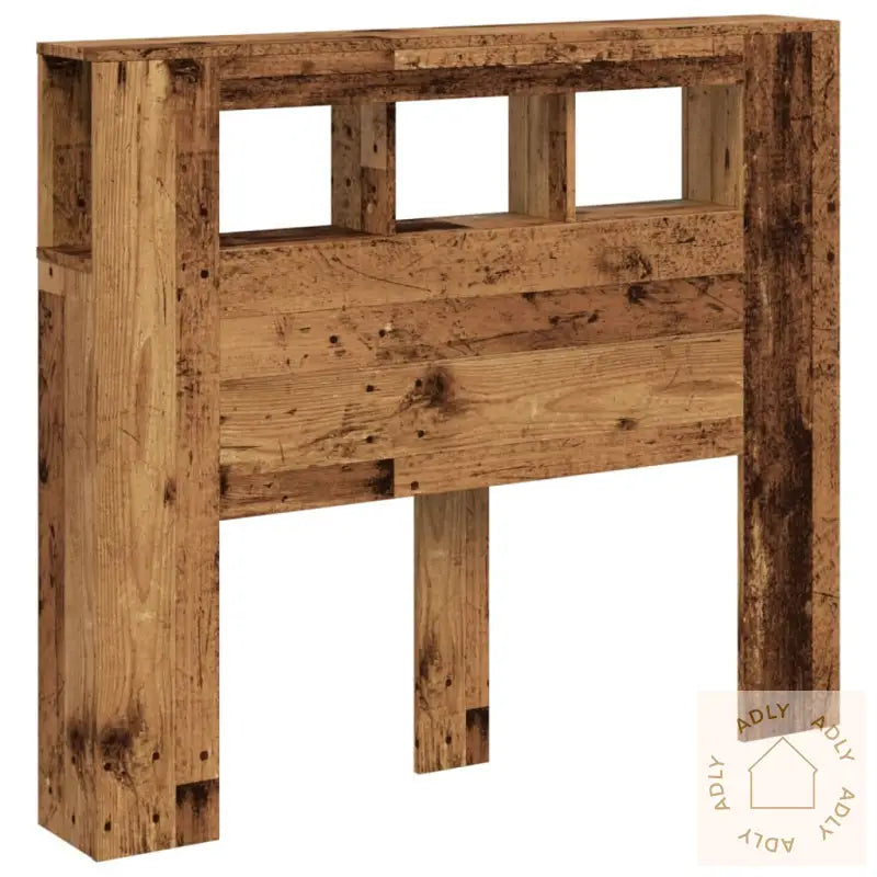 Sengegavl Med Led Gammelt Tre 120X18,5X103,5 Cm Konstruert Tre