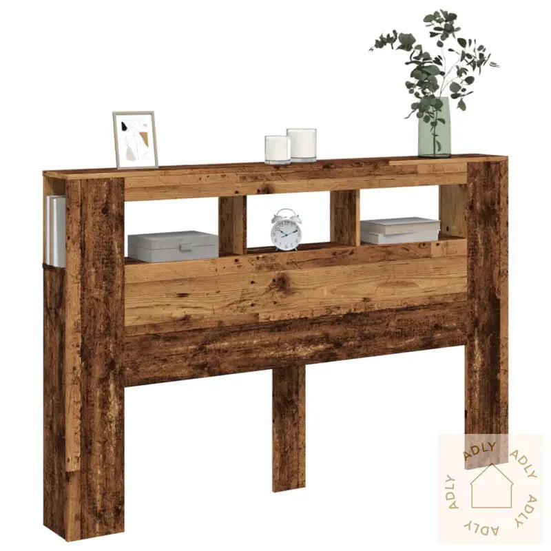 Sengegavl Med Led Gammelt Tre 160X18,5X103,5 Cm Konstruert Tre
