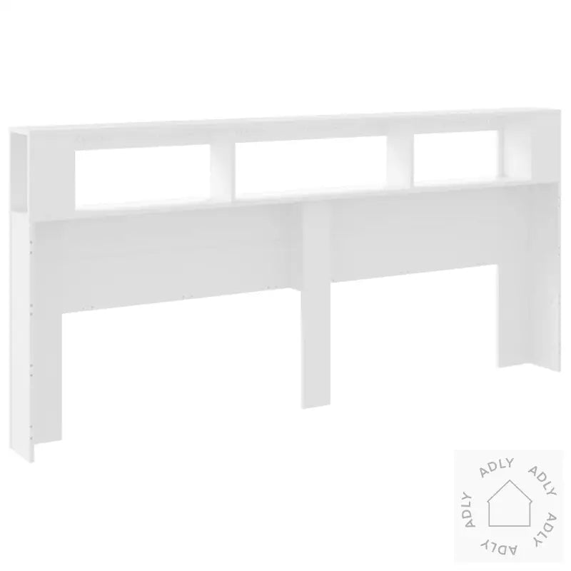 Sengegavl Med Led Hvit 220X18,5X103,5 Cm Konstruert Tre