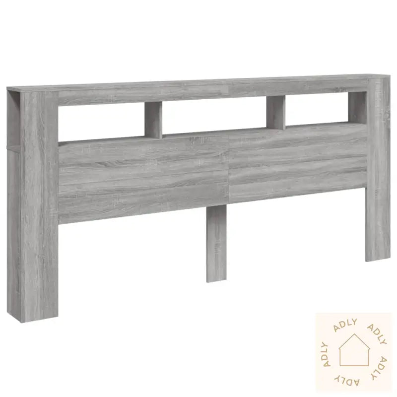 Sengegavl Med Led Grå Sonoma 220X18,5X103,5 Cm Konstruert Tre