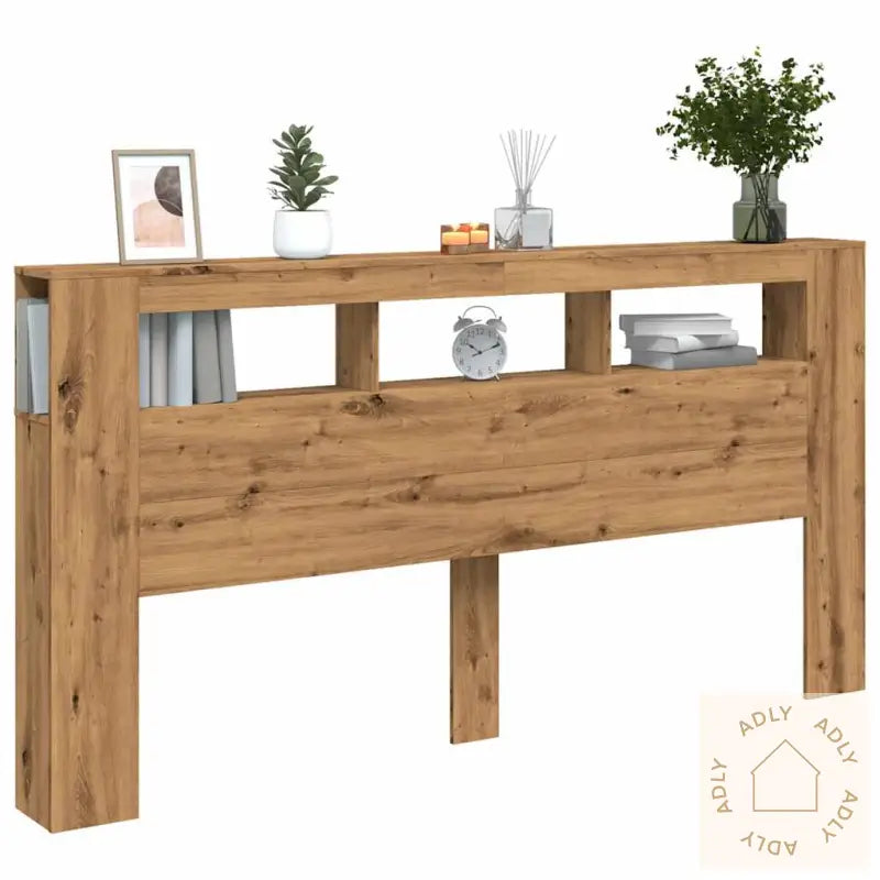 Sengegavl Med Led Artisan Eik 200X18,5X103,5 Cm Konstruert Tre