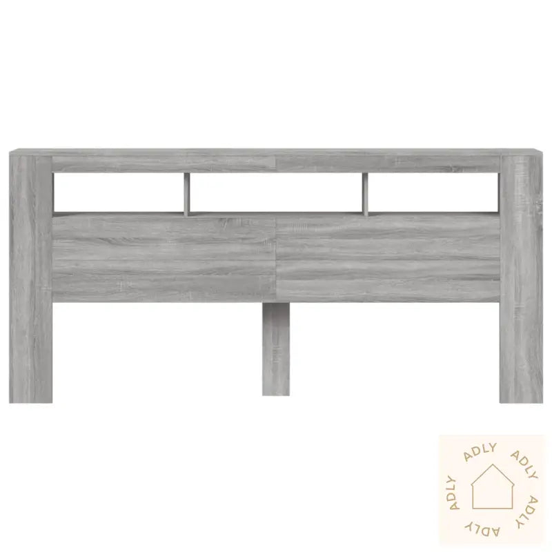 Sengegavl Med Led Grå Sonoma 220X18,5X103,5 Cm Konstruert Tre