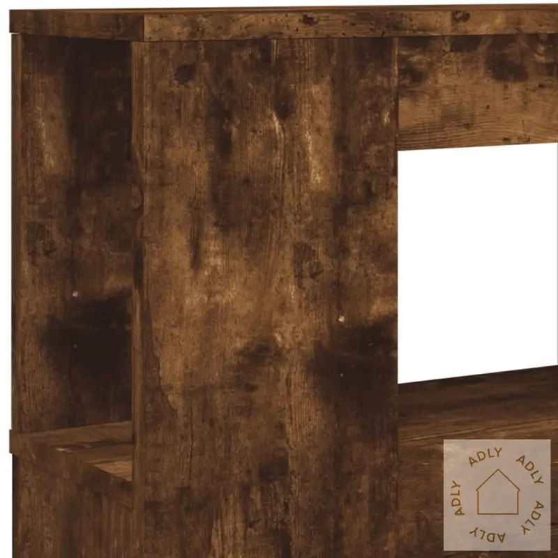 Sengegavl Med Led Røkt Eik 160X18,5X103,5 Cm Konstruert Tre