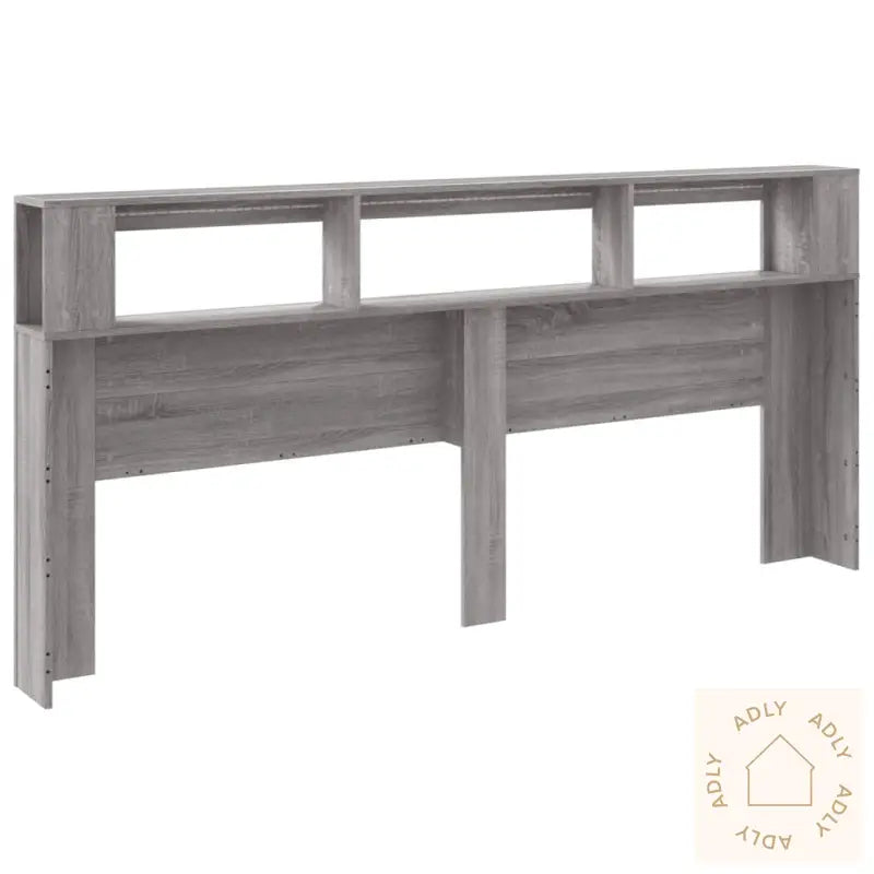 Sengegavl Med Led Grå Sonoma 220X18,5X103,5 Cm Konstruert Tre