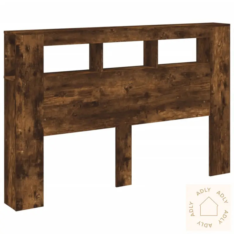Sengegavl Med Led Røkt Eik 160X18,5X103,5 Cm Konstruert Tre
