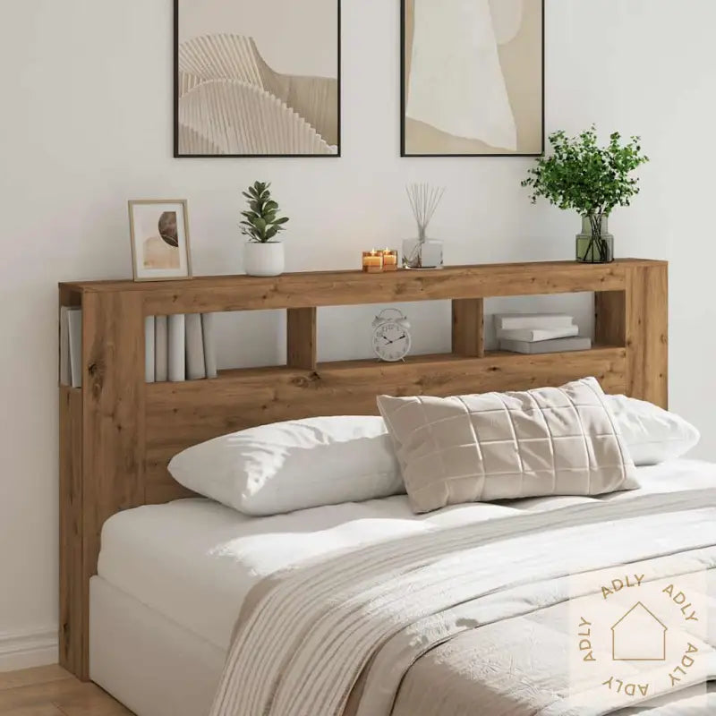 Sengegavl Med Led Artisan Eik 200X18,5X103,5 Cm Konstruert Tre