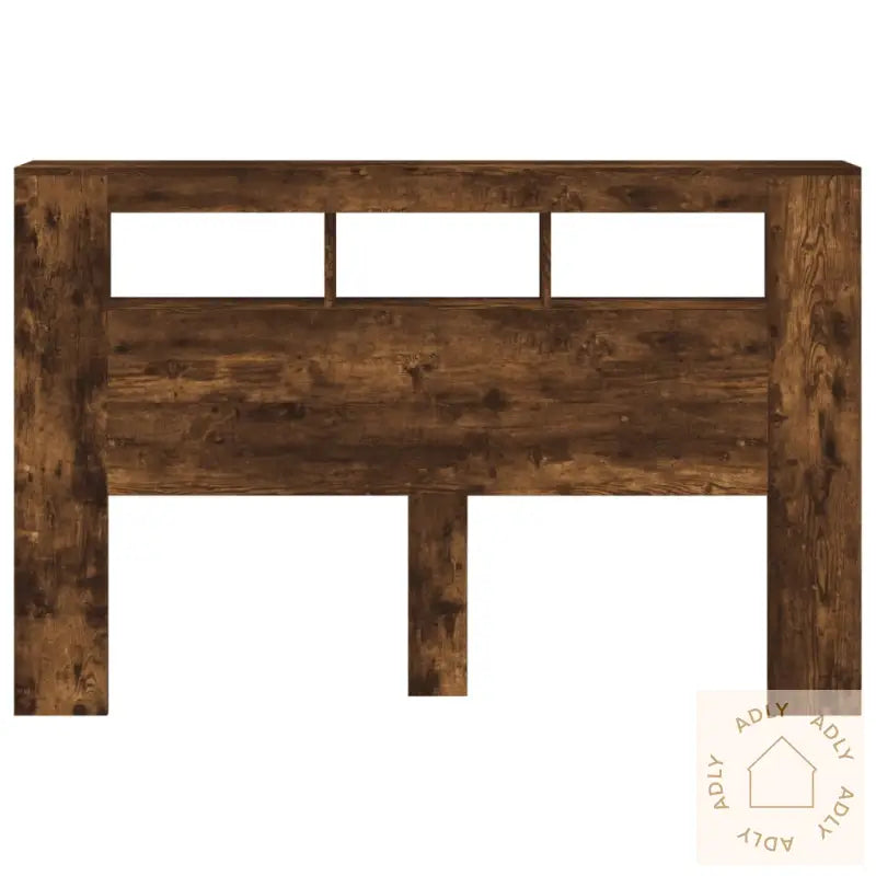 Sengegavl Med Led Røkt Eik 160X18,5X103,5 Cm Konstruert Tre