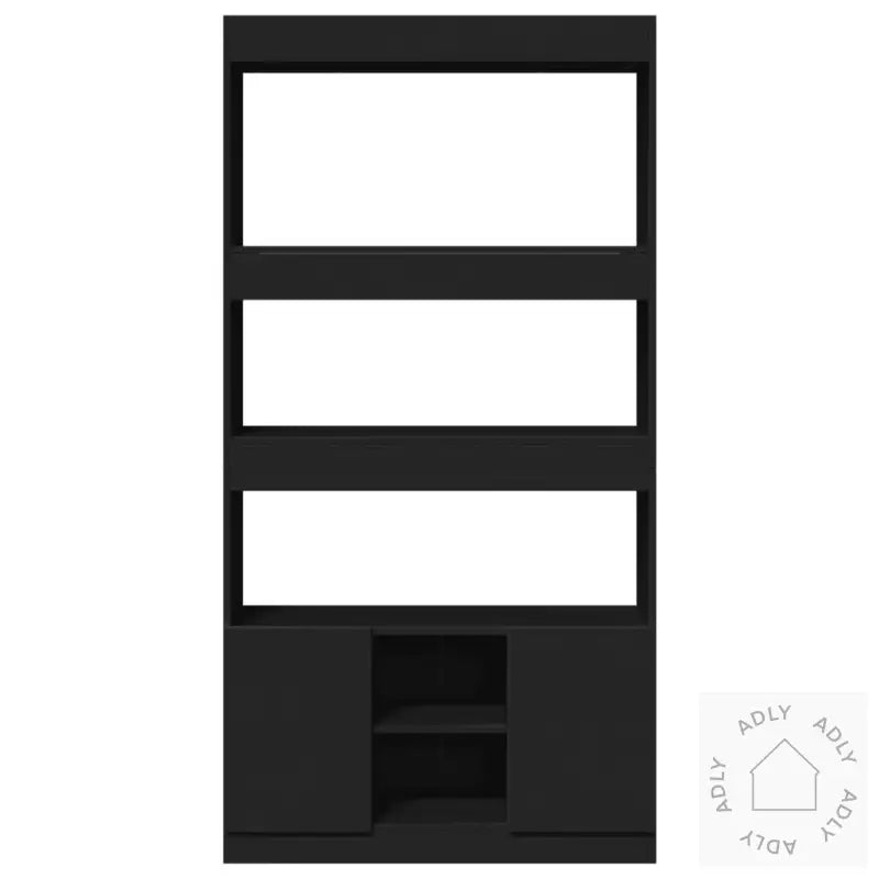 Highboard Svart 92X33X180 Cm Konstruert Tre