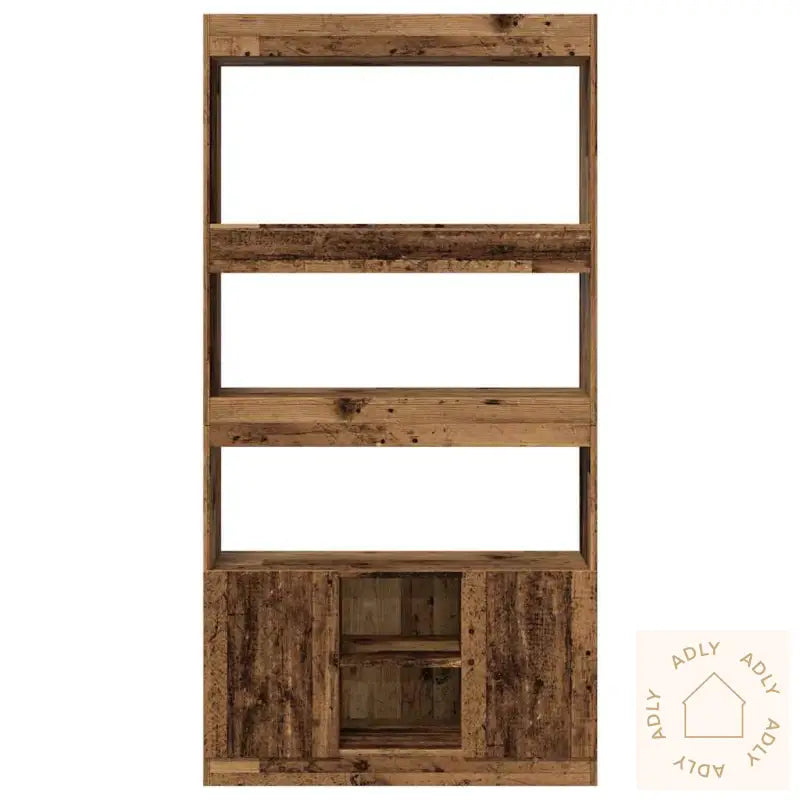 Highboard Gammelt Tre 92X33X180 Cm Konstruert Tre