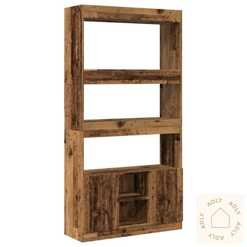 Highboard Gammelt Tre 92X33X180 Cm Konstruert Tre