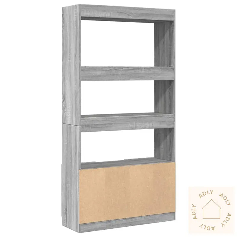 Highboard Grå Sonoma 92X33X180 Cm Konstruert Tre