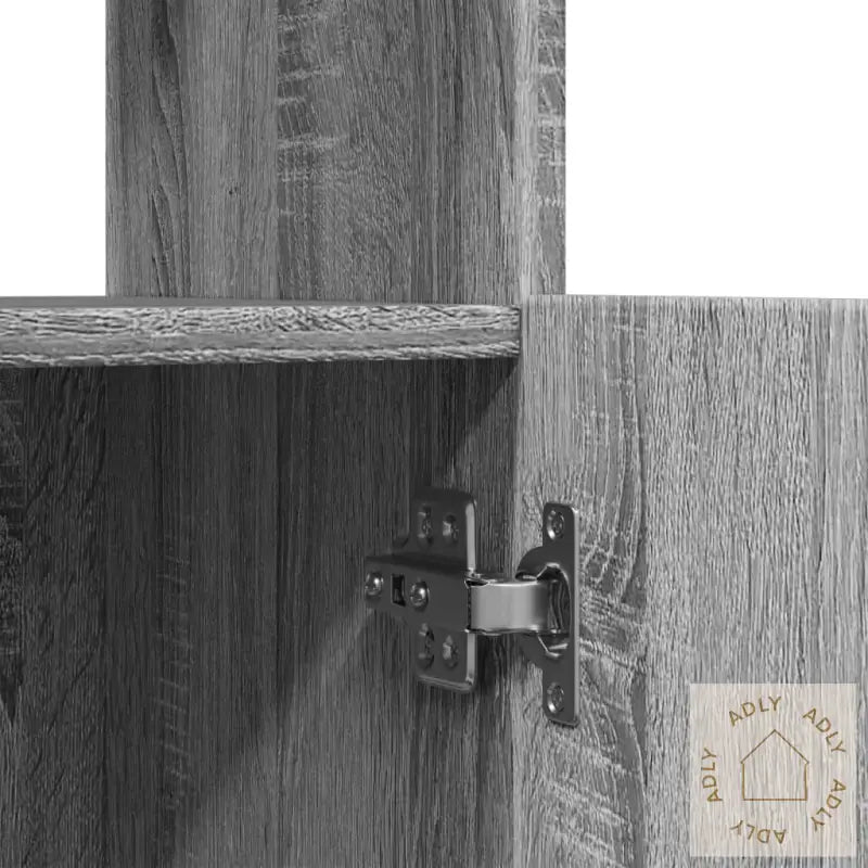 Highboard Grå Sonoma 92X33X180 Cm Konstruert Tre