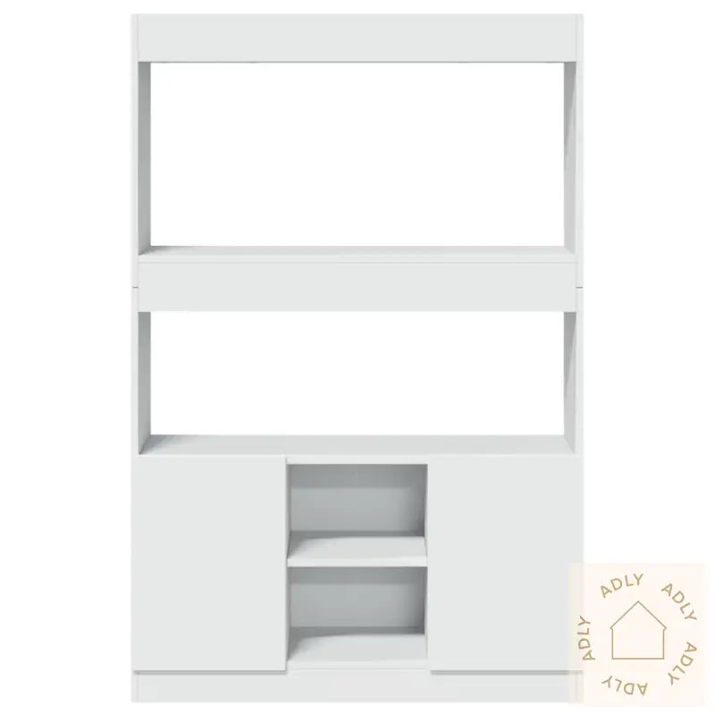 Highboard Hvit 92X33X140 Cm Konstruert Tre