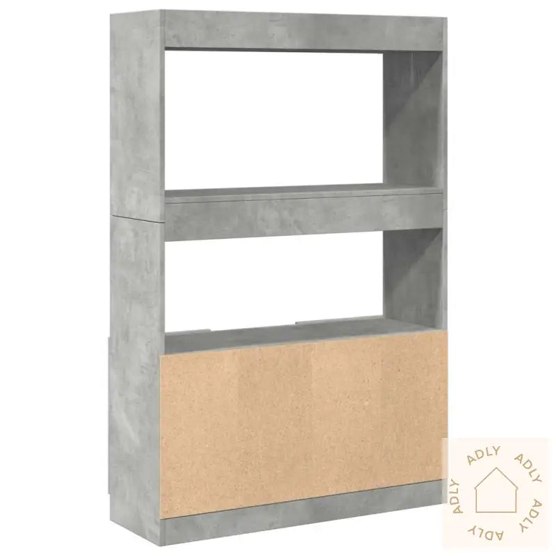 Highboard Betonggrå 92X33X140 Cm Konstruert Tre