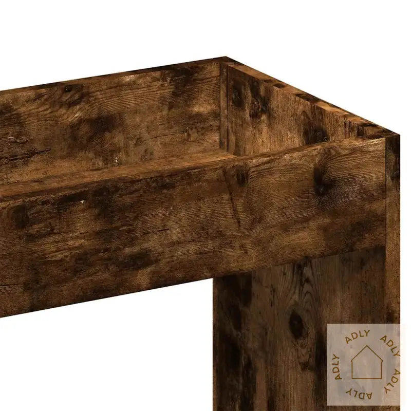 Highboard Røkt Eik 92X33X140 Cm Konstruert Tre