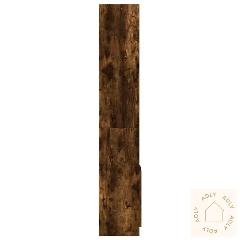 Highboard Røkt Eik 92X33X180 Cm Konstruert Tre