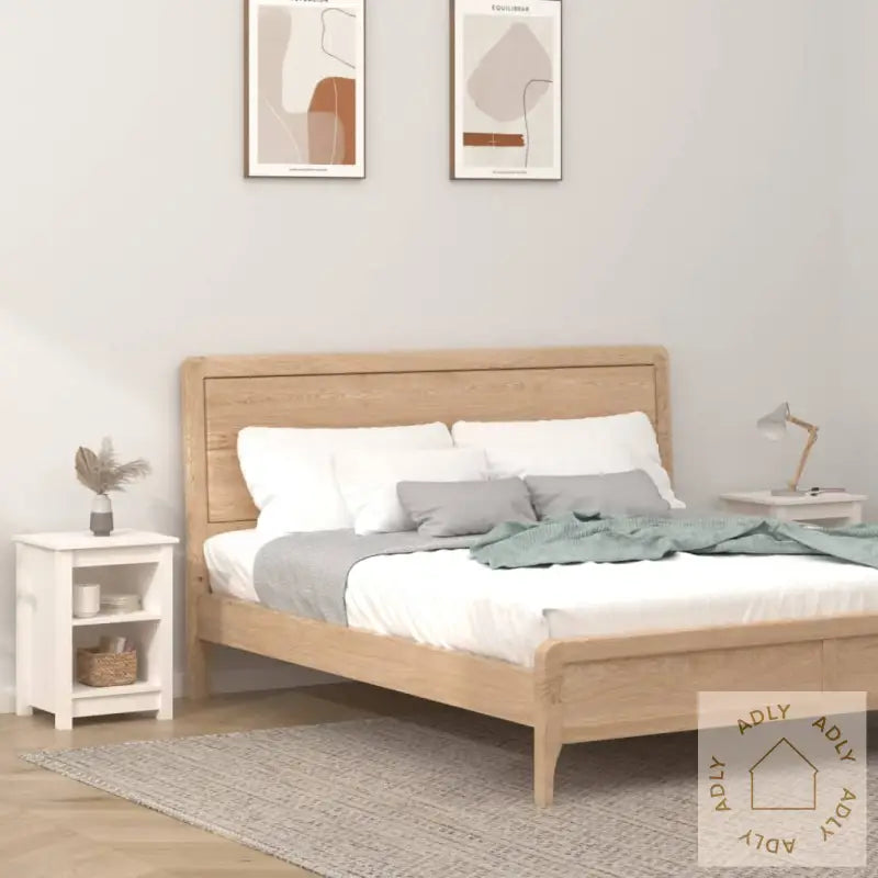 Nattbord 2 Stk Hvit 40X35X55 Cm Heltre Furu