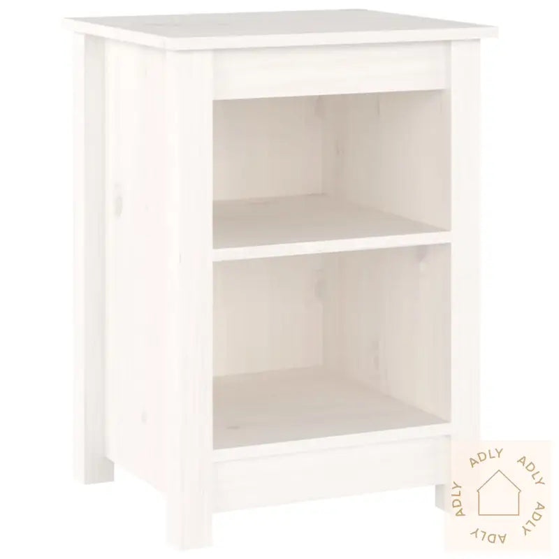 Nattbord 2 Stk Hvit 40X35X55 Cm Heltre Furu