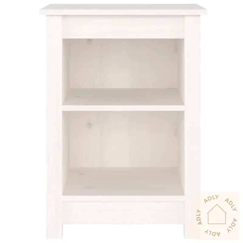 Nattbord 2 Stk Hvit 40X35X55 Cm Heltre Furu