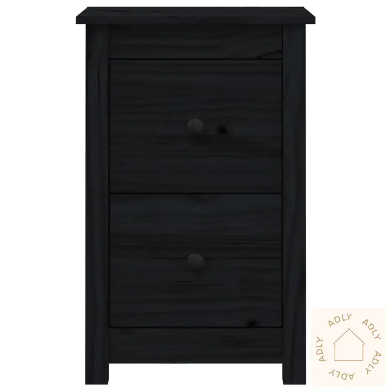 Nattbord Svart 40X35X61,5 Cm Heltre Furu