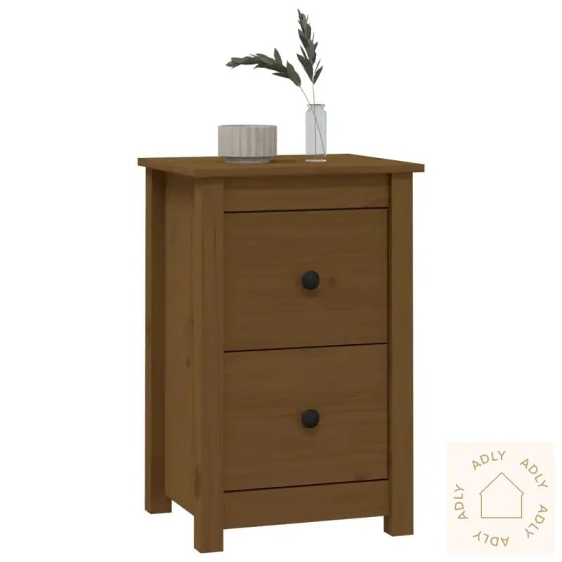 Nattbord Honningbrun 40X35X61,5 Cm Heltre Furu