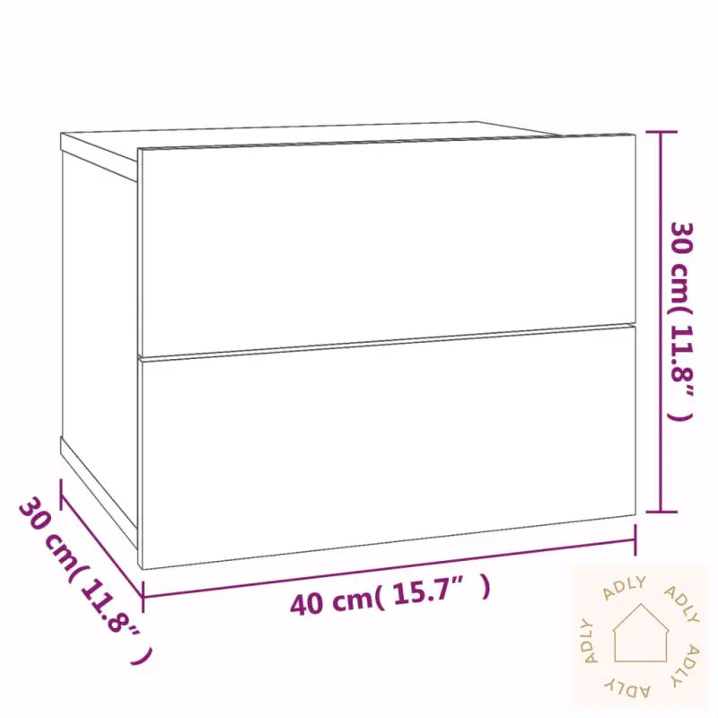 Nattbord Røkt Eik 40X30X30 Cm Konstruert Tre
