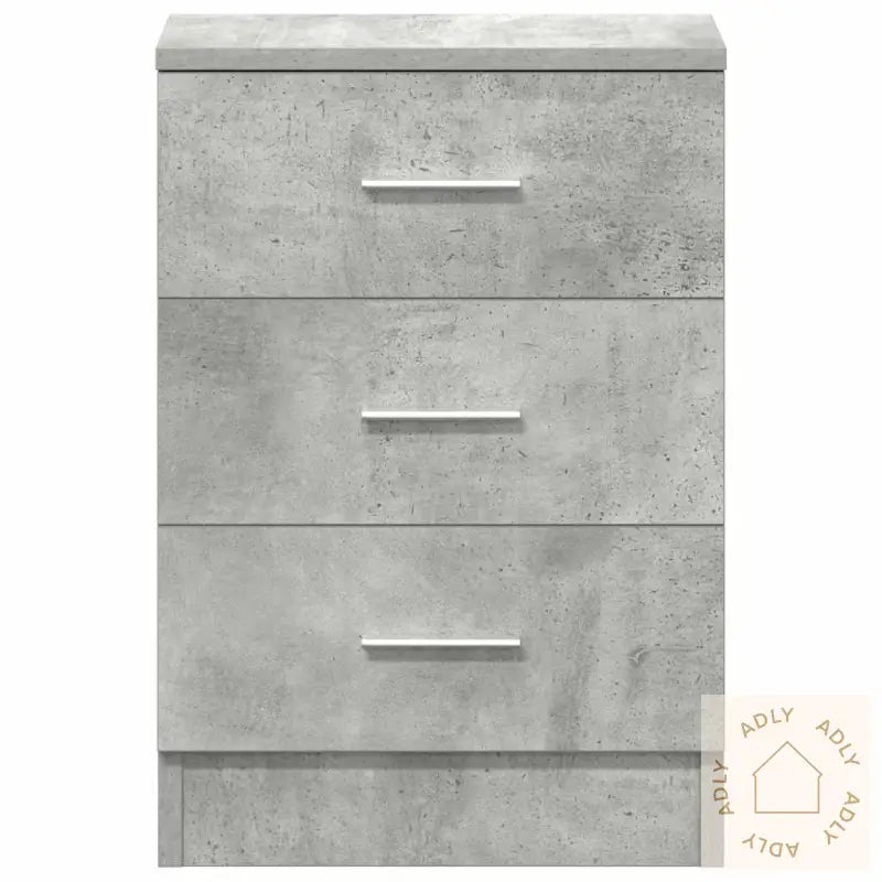 Nattbord 2 Stk Betonggrå 38X35X56 Cm Konstruert Tre