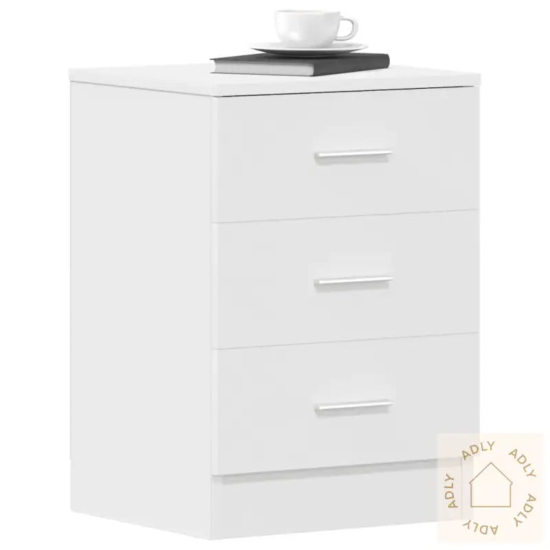 Nattbord 2 Stk Hvit 38X35X56 Cm Konstruert Tre