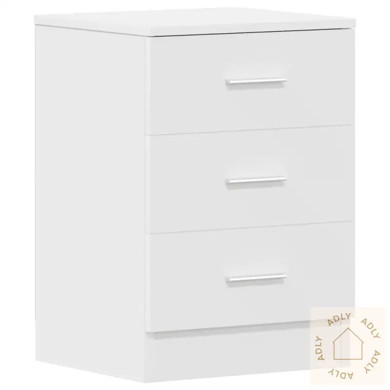 Nattbord 2 Stk Hvit 38X35X56 Cm Konstruert Tre