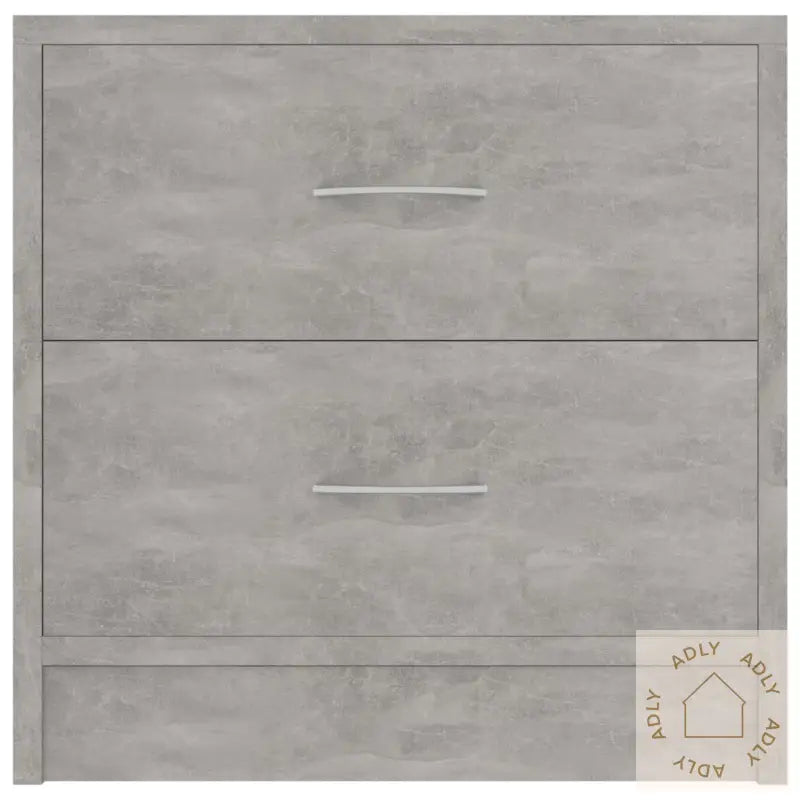 Nattbord 2 Stk Betonggrå 40X30X40 Cm Konstruert Tre
